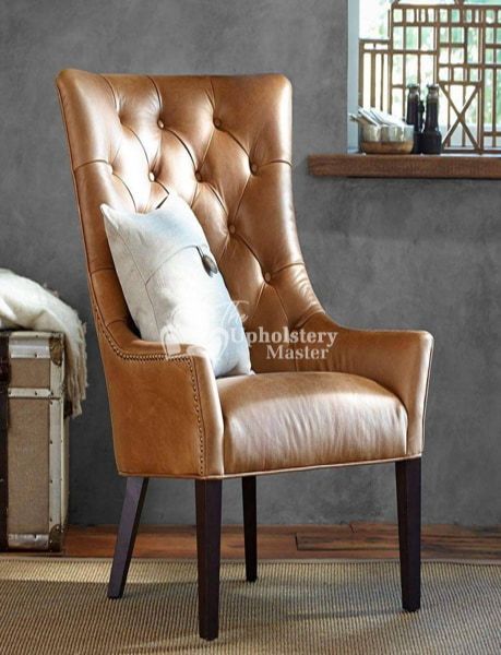 Leather chair upholstery