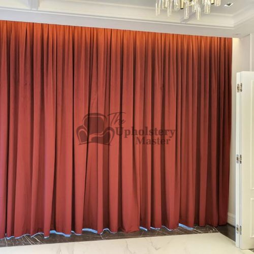 Red pattern Curtain designs